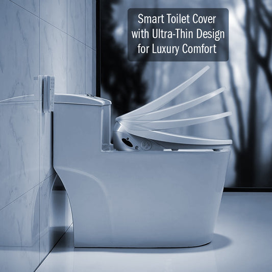 VIDEC TB-33R Electronic Bidet Smart Toilet Seat, Filtered & Unlimited Warm Water, 8 Modes SPA Wash, Deodorizer, Warm Purified Air Dryer, Pre-wetting.