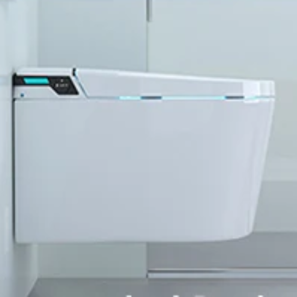 VIDEC TD-110W Wall Mounted Smart Toilet, Auto Open/Close Lid & Seat with Radar and Foot Sensor, Auto Flushing, Unlimited & Filtered Warm Water, 6 Modes Spa Wash, Warm Air Dryer, Heated Seat, Remote Control.