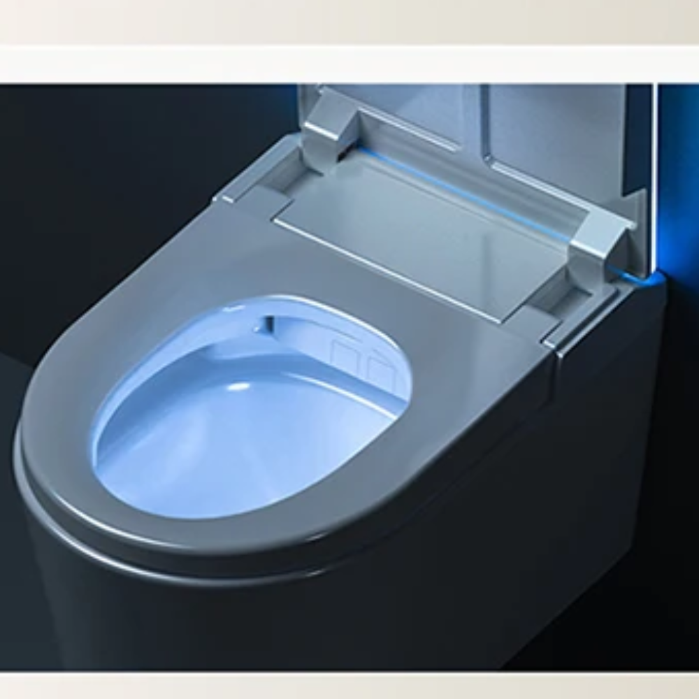VIDEC TD-130W Wall Mounted Smart Toilet, Auto Open/Close Lid & Seat with Radar and Foot Sensor, Auto Flushing, Unlimited & Filtered Warm Water, 6 Modes Spa Wash, Warm Air Dryer, Heated Seat, Remote Control.