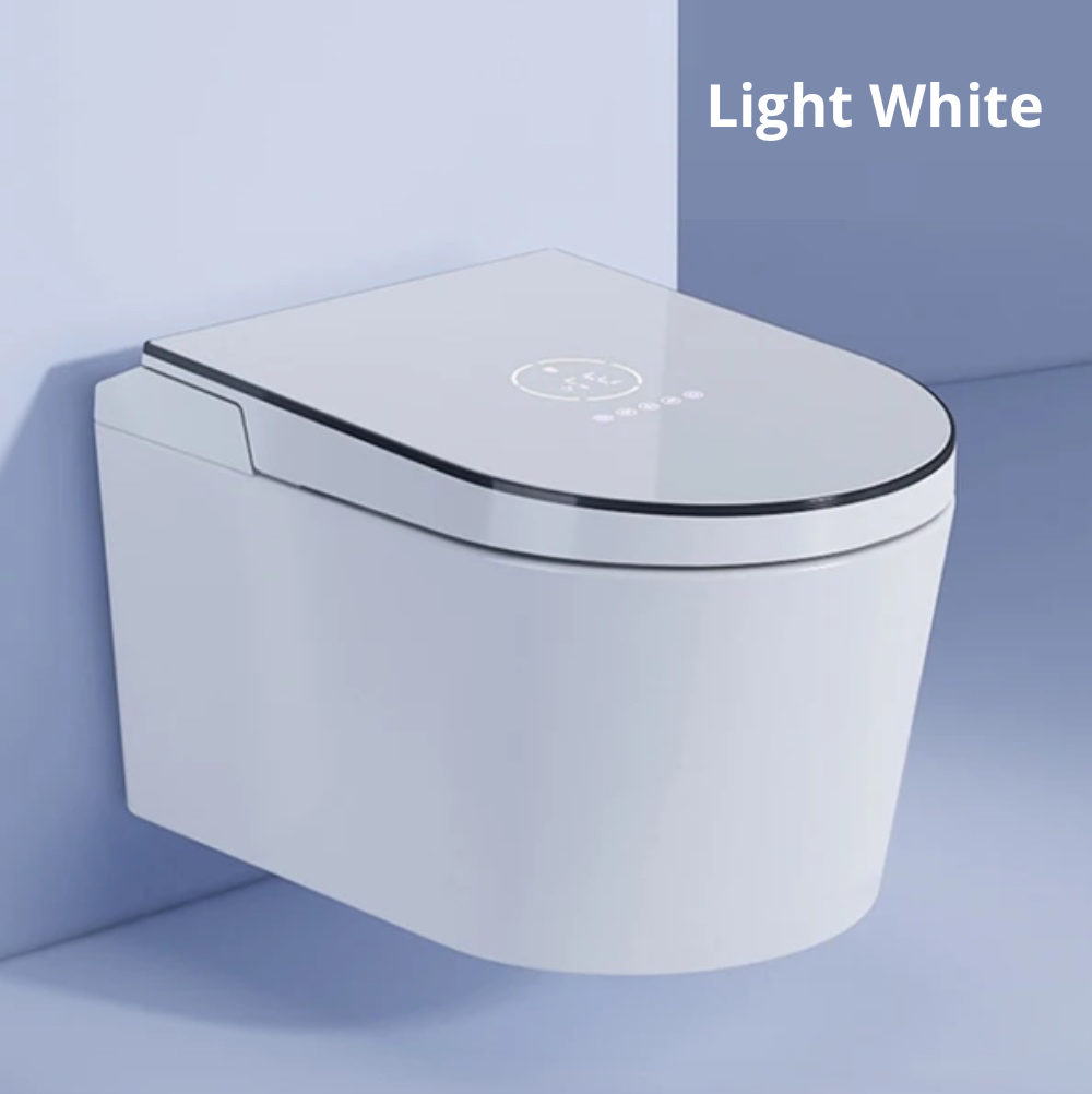 VIDEC TD-133W Wall Mounted Smart Toilet, Auto Open/Close Lid & Seat with Radar and Foot Sensor, Auto Flushing, Unlimited & Filtered Warm Water, 6 Modes Spa Wash, Warm Air Dryer, Heated Seat, Remote Control.