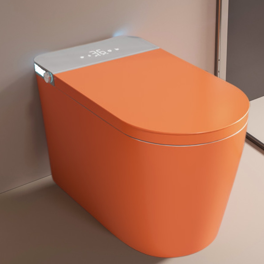 VIDEC TD-76ER Electronic Bidet Smart Toilet, Auto Open/Close Lid & Seat with Radar and Foot Sensor, Auto Flushing, Unlimited & Filtered Warm Water, 6 Modes Spa Wash, Warm Air Dryer, Deodorizer, Heated Seat, Night Light/LED, Remote Control.