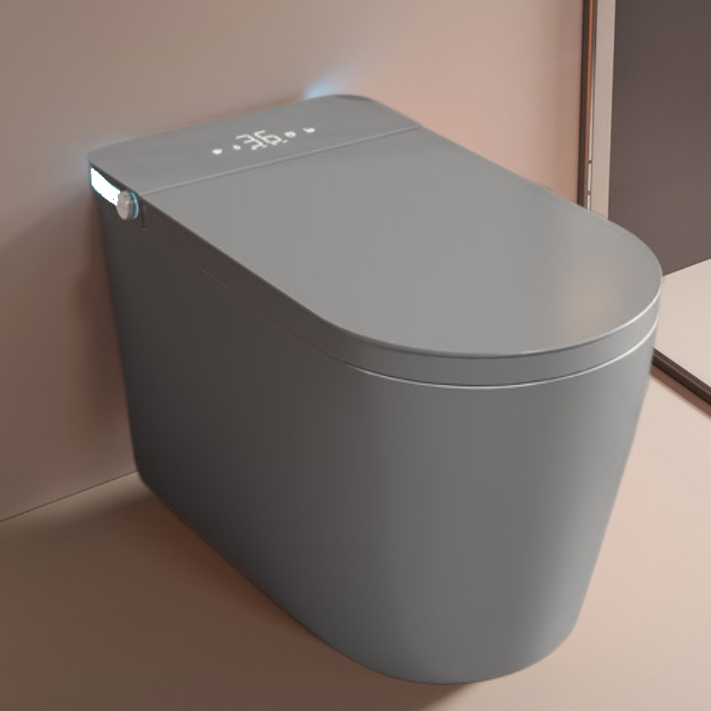 VIDEC TD-76EG Electronic Bidet Smart Toilet, Auto Open/Close Lid & Seat with Radar and Foot Sensor, Auto Flushing, Unlimited & Filtered Warm Water, 6 Modes Spa Wash, Warm Air Dryer, Deodorizer, Heated Seat, Night Light/LED, Remote Control.