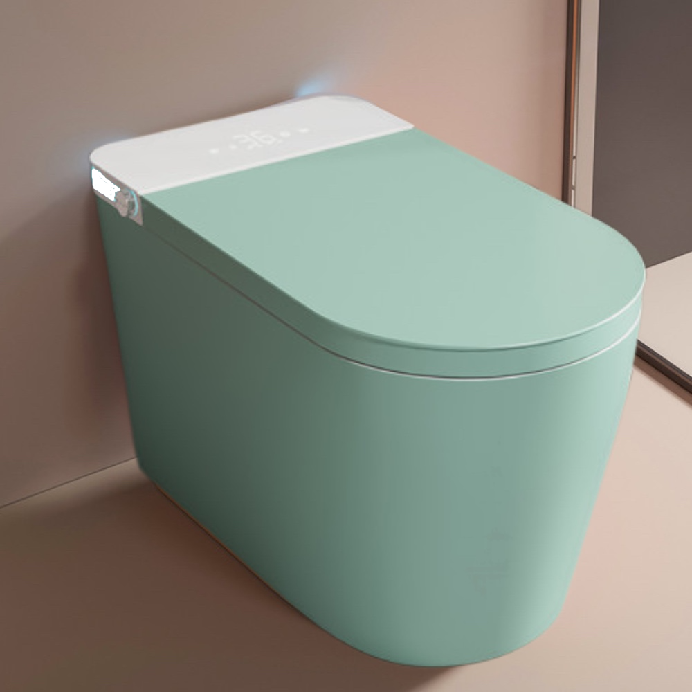 VIDEC TD-76EB Electronic Bidet Smart Toilet, Auto Open/Close Lid & Seat with Radar and Foot Sensor, Auto Flushing, Unlimited & Filtered Warm Water, 6 Modes Spa Wash, Warm Air Dryer, Deodorizer, Heated Seat, Night Light/LED, Remote Control.