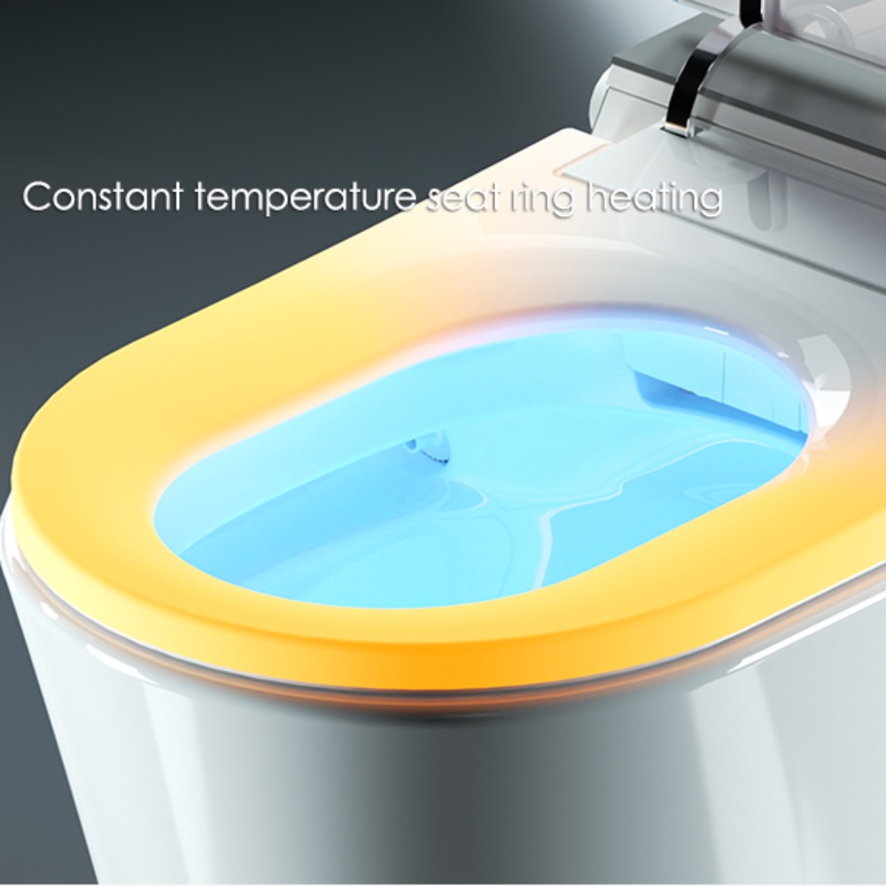 VIDEC TD-76EB Electronic Bidet Smart Toilet, Auto Open/Close Lid & Seat with Radar and Foot Sensor, Auto Flushing, Unlimited & Filtered Warm Water, 6 Modes Spa Wash, Warm Air Dryer, Deodorizer, Heated Seat, Night Light/LED, Remote Control.