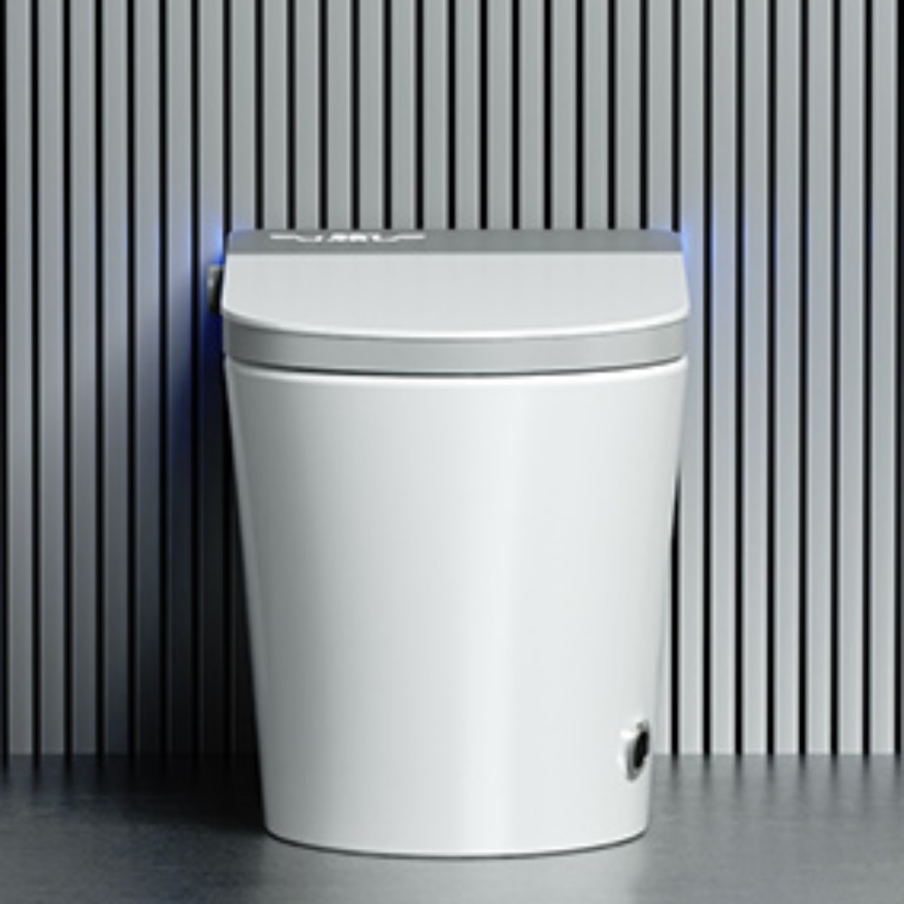 VIDEC TD-76EG Electronic Bidet Smart Toilet, Auto Open/Close Lid & Seat with Radar and Foot Sensor, Auto Flushing, Unlimited & Filtered Warm Water, 6 Modes Spa Wash, Warm Air Dryer, Deodorizer, Heated Seat, Night Light/LED, Remote Control.