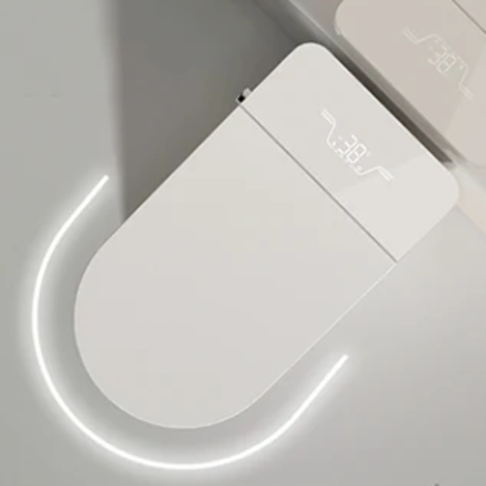 VIDEC TD-76EG Electronic Bidet Smart Toilet, Auto Open/Close Lid & Seat with Radar and Foot Sensor, Auto Flushing, Unlimited & Filtered Warm Water, 6 Modes Spa Wash, Warm Air Dryer, Deodorizer, Heated Seat, Night Light/LED, Remote Control.