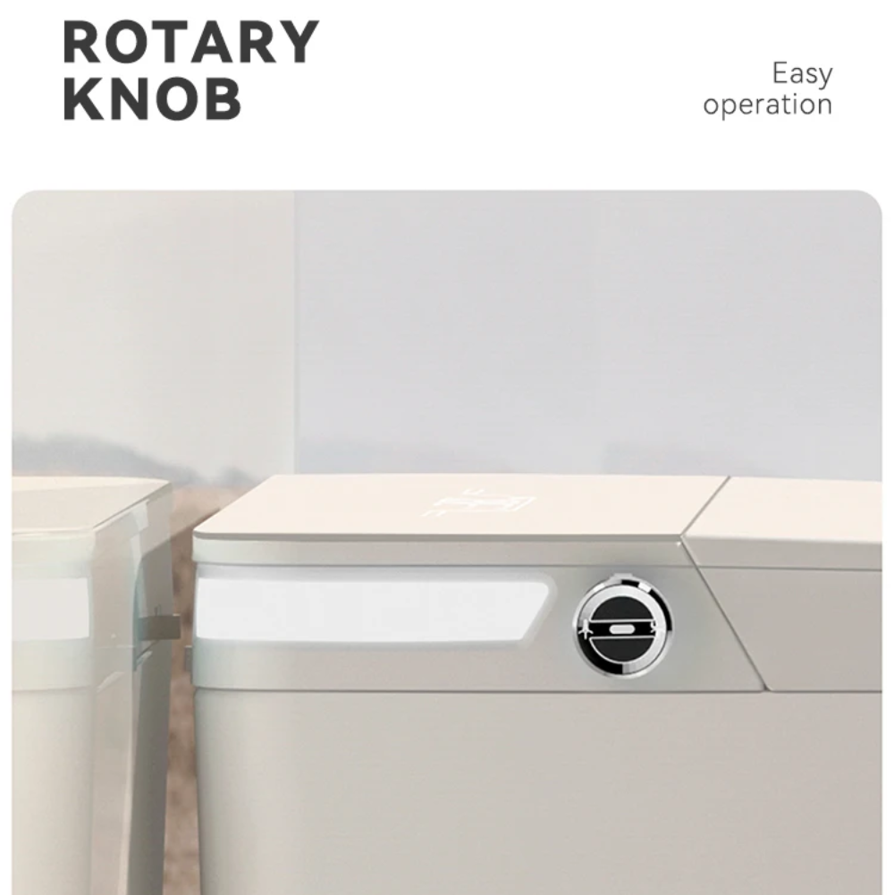 VIDEC TD-76EG Electronic Bidet Smart Toilet, Auto Open/Close Lid & Seat with Radar and Foot Sensor, Auto Flushing, Unlimited & Filtered Warm Water, 6 Modes Spa Wash, Warm Air Dryer, Deodorizer, Heated Seat, Night Light/LED, Remote Control.