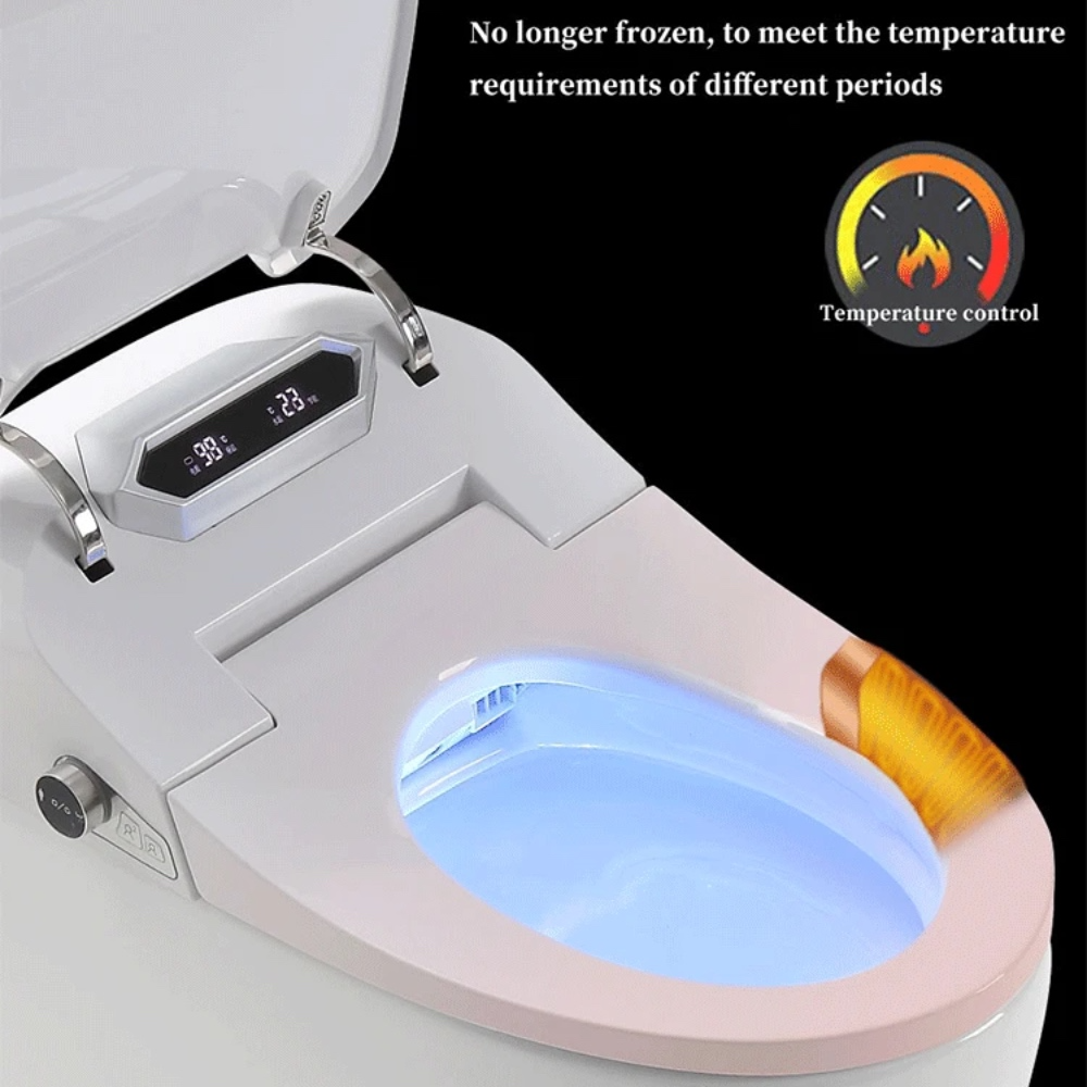 VIDEC TD-81E Electronic Bidet Smart Toilet, Auto Open/Close Lid & Seat with Radar and Foot Sensor, Auto Flushing, Unlimited & Filtered Warm Water, 6 Modes Spa Wash, Warm Air Dryer, Deodorizer, Heated Seat, Night Light/LED, Remote Control.