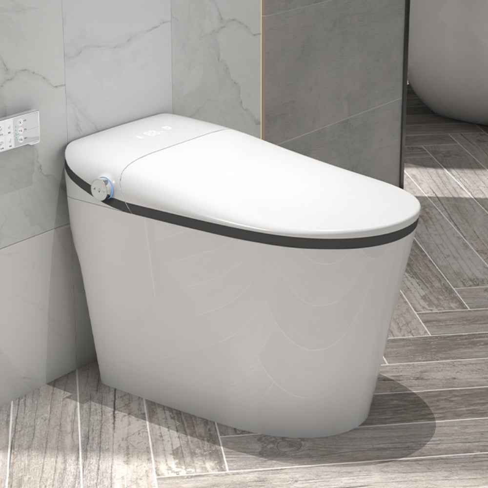 VIDEC TD-83E Electronic Bidet Smart Toilet, Auto Open/Close Lid & Seat with Radar and Foot Sensor, Auto Flushing, Unlimited & Filtered Warm Water, 6 Modes Spa Wash, Warm Air Dryer, Deodorizer, Heated Seat, Night Light/LED, Remote Control.