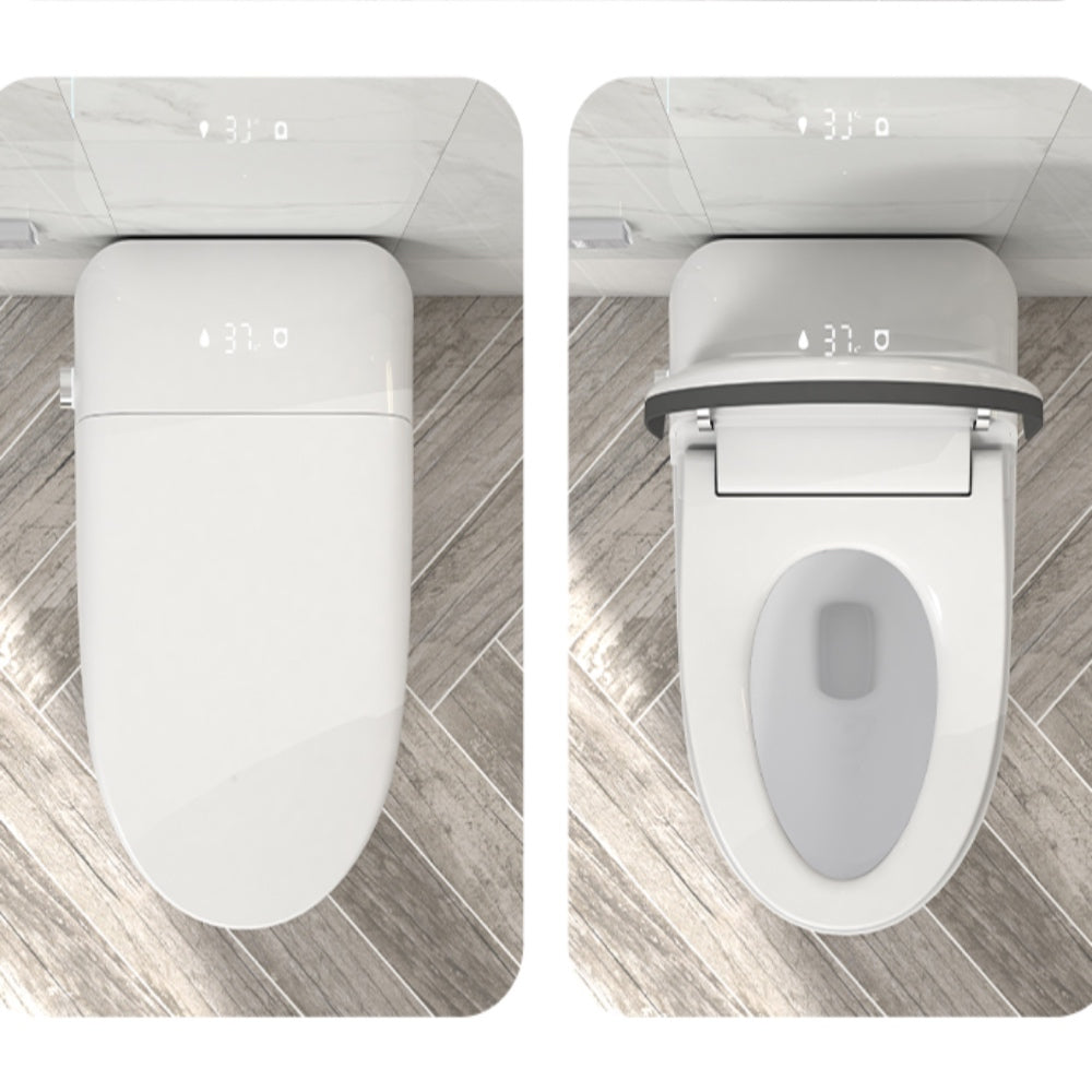 VIDEC TD-84E Electronic Bidet Smart Toilet, Auto Open/Close Lid & Seat with Radar and Foot Sensor, Auto Flushing, Unlimited & Filtered Warm Water, 6 Modes Spa Wash, Warm Air Dryer, Deodorizer, Heated Seat, Night Light/LED, Remote Control.