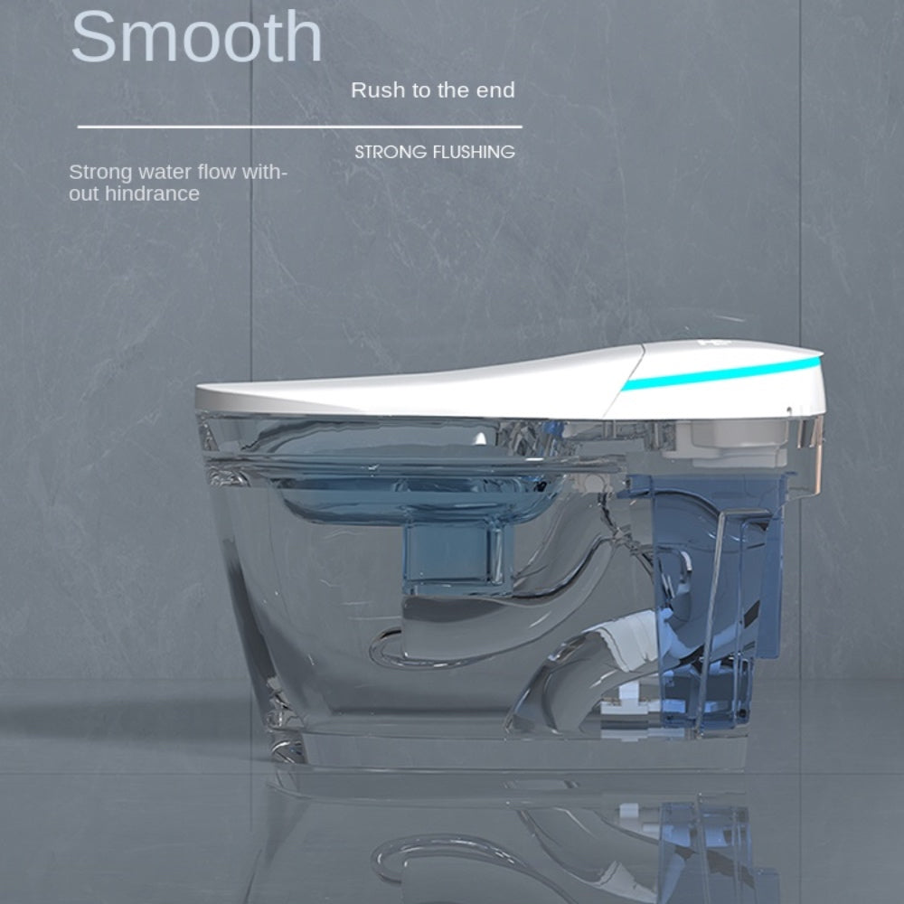 VIDEC TD-86E Electronic Bidet Smart Toilet, Auto Open/Close Lid & Seat with Radar and Foot Sensor, Auto Flushing, Unlimited & Filtered Warm Water, 6 Modes Spa Wash, Warm Air Dryer, Deodorizer, Heated Seat, Night Light/LED, AI/Remote Control.