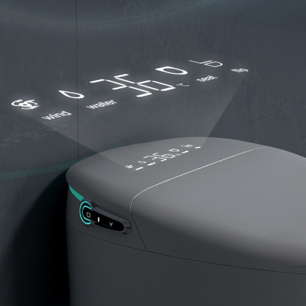 VIDEC TD-86E Electronic Bidet Smart Toilet, Auto Open/Close Lid & Seat with Radar and Foot Sensor, Auto Flushing, Unlimited & Filtered Warm Water, 6 Modes Spa Wash, Warm Air Dryer, Deodorizer, Heated Seat, Night Light/LED, AI/Remote Control.