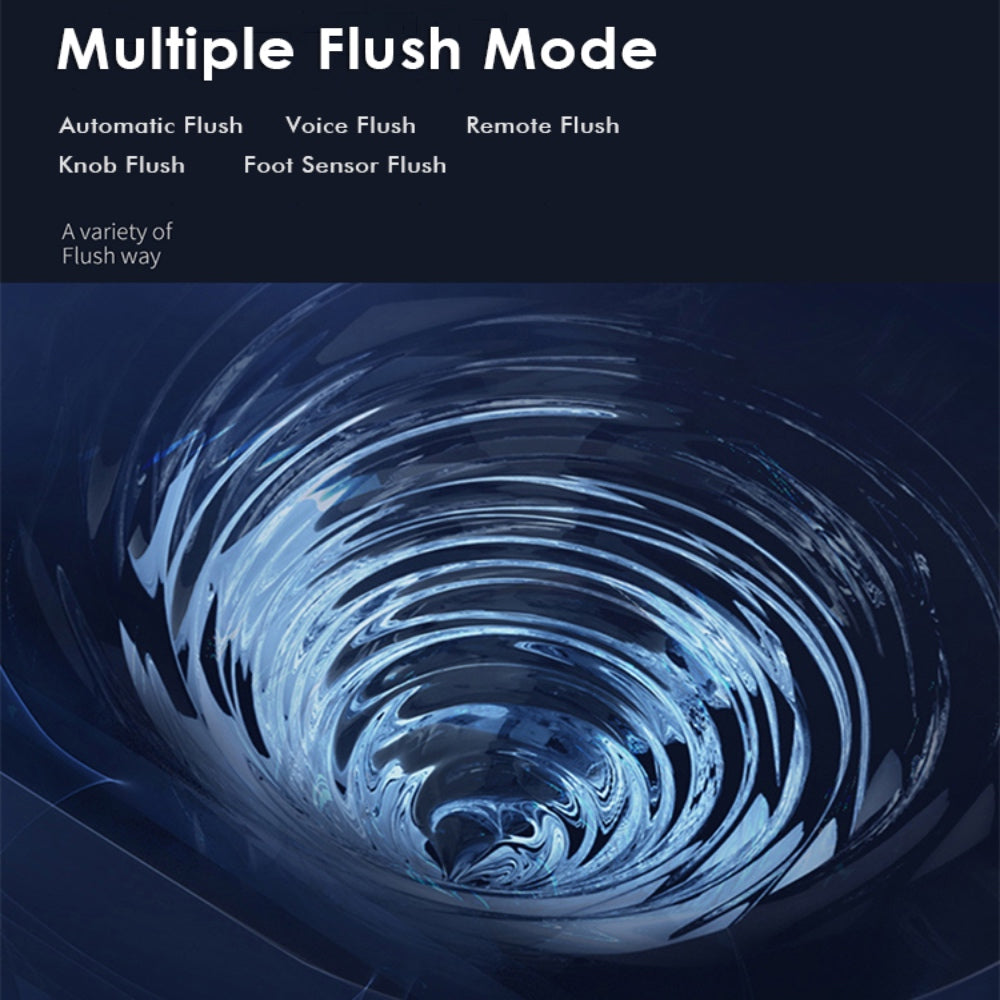 VIDEC TD-86E Electronic Bidet Smart Toilet, Auto Open/Close Lid & Seat with Radar and Foot Sensor, Auto Flushing, Unlimited & Filtered Warm Water, 6 Modes Spa Wash, Warm Air Dryer, Deodorizer, Heated Seat, Night Light/LED, AI/Remote Control.