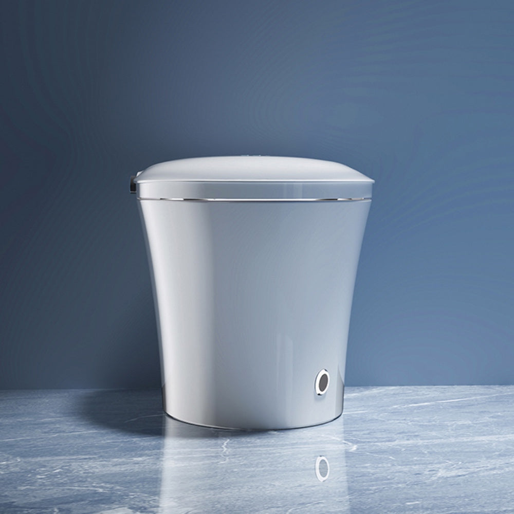 VIDEC TD-87E Electronic Bidet Smart Toilet, Auto Open/Close Lid & Seat with Radar and Foot Sensor, Auto Flushing, Unlimited & Filtered Warm Water, 6 Modes Spa Wash, Warm Air Dryer, Deodorizer, Heated Seat, Night Light/LED, AI/Remote Control.