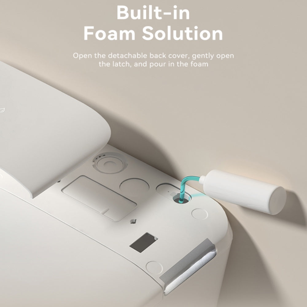 VIDEC TD-87E Electronic Bidet Smart Toilet, Auto Open/Close Lid & Seat with Radar and Foot Sensor, Auto Flushing, Unlimited & Filtered Warm Water, 6 Modes Spa Wash, Warm Air Dryer, Deodorizer, Heated Seat, Night Light/LED, AI/Remote Control.