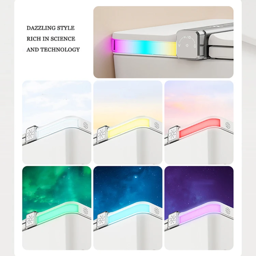 VIDEC TD-89E Electronic Bidet Smart Toilet, Auto Open/Close Lid & Seat with Radar and Foot Sensor, Auto Flushing, Unlimited & Filtered Warm Water, 6 Modes Spa Wash, Warm Air Dryer, Deodorizer, Heated Seat, Night Light/LED, AI / Remote Control..