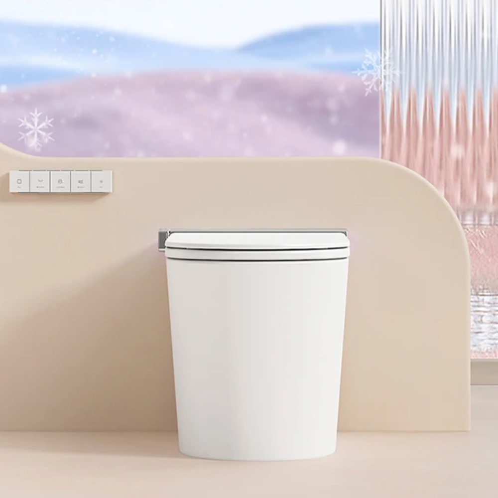 VIDEC TD-89E Electronic Bidet Smart Toilet, Auto Open/Close Lid & Seat with Radar and Foot Sensor, Auto Flushing, Unlimited & Filtered Warm Water, 6 Modes Spa Wash, Warm Air Dryer, Deodorizer, Heated Seat, Night Light/LED, AI / Remote Control..