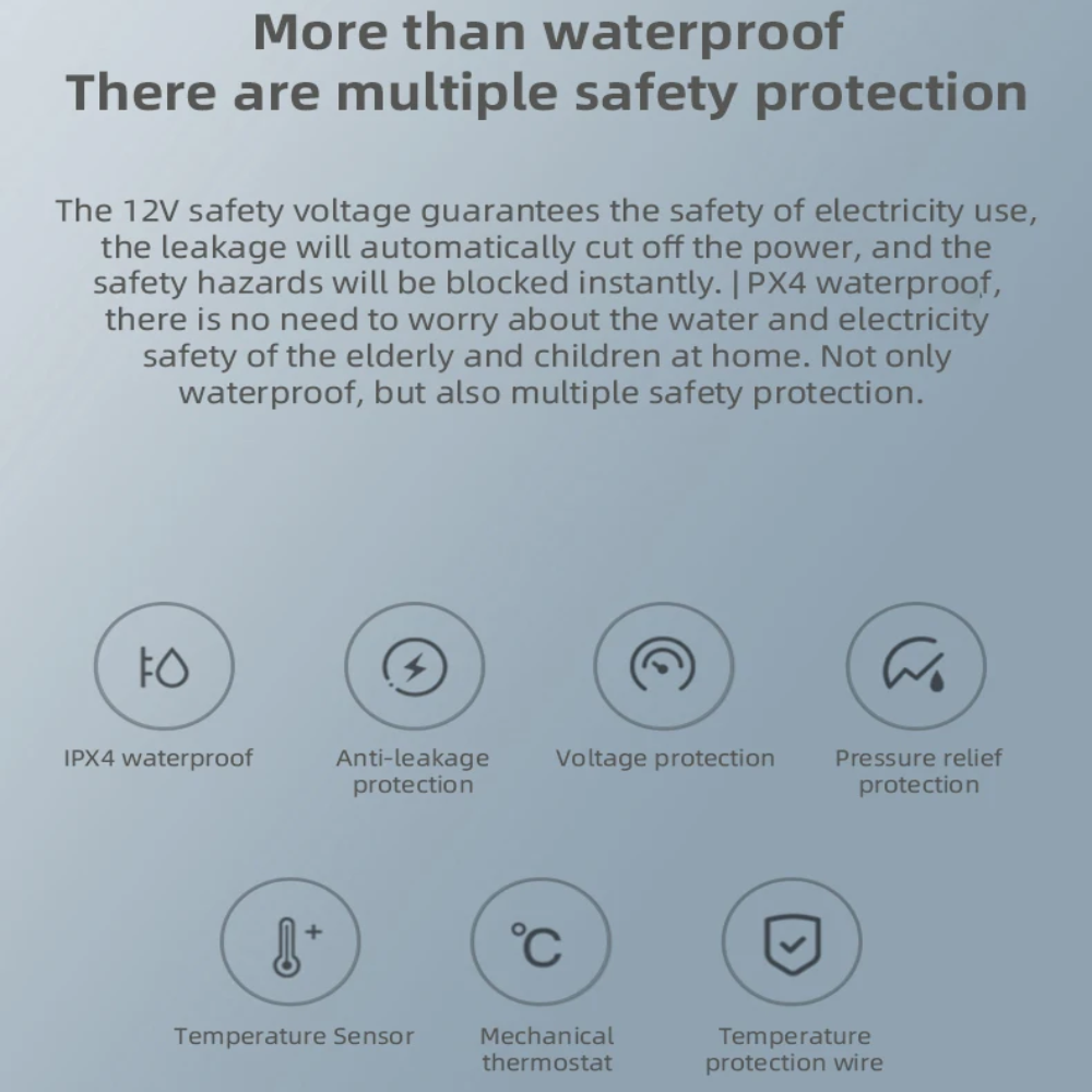 VIDEC TD-86E Electronic Bidet Smart Toilet, Auto Open/Close Lid & Seat with Radar and Foot Sensor, Auto Flushing, Unlimited & Filtered Warm Water, 6 Modes Spa Wash, Warm Air Dryer, Deodorizer, Heated Seat, Night Light/LED, AI/Remote Control.