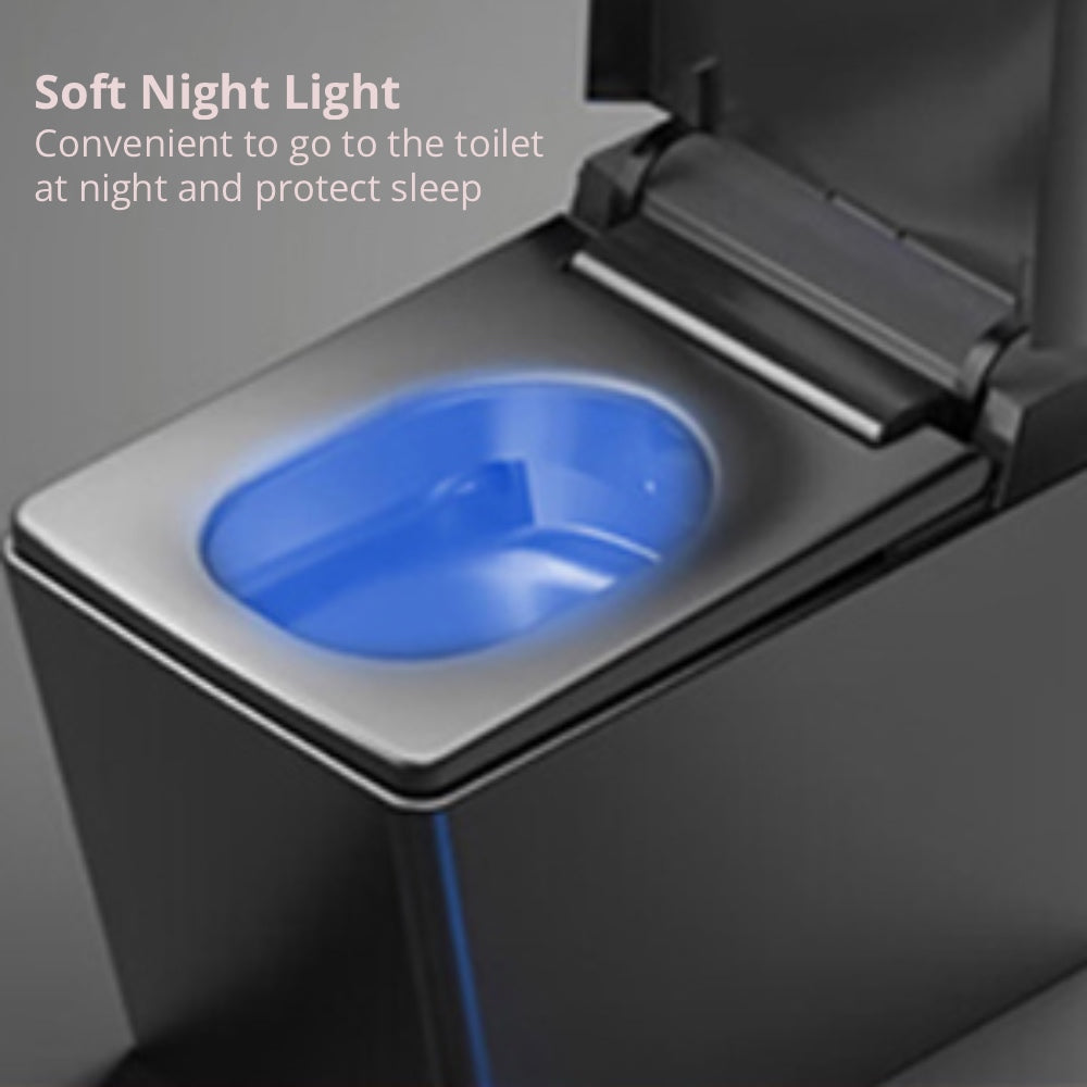 VIDEC TD-96E Electronic Bidet Smart Toilet, Auto Open/Close Lid & Seat with Radar and Foot Sensor, Auto Flushing, Unlimited & Filtered Warm Water, 6 Modes Spa Wash, Warm Air Dryer, Deodorizer, Heated Seat, Night Light/LED, Remote Control.
