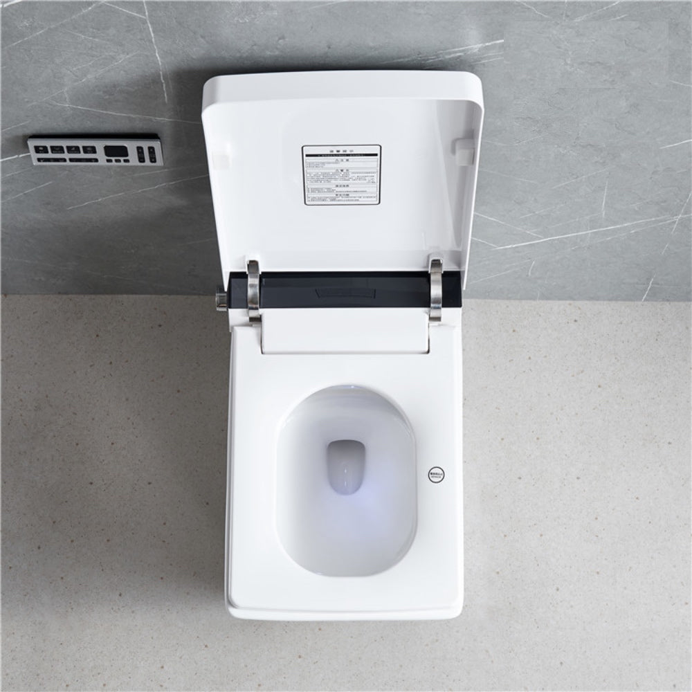VIDEC TD-98E Electronic Bidet Smart Toilet, Auto Open/Close Lid & Seat with Radar and Foot Sensor, Auto Flushing, Unlimited & Filtered Warm Water, 6 Modes Spa Wash, Warm Air Dryer, Deodorizer, Heated Seat, Night Light/LED, Remote Control.
