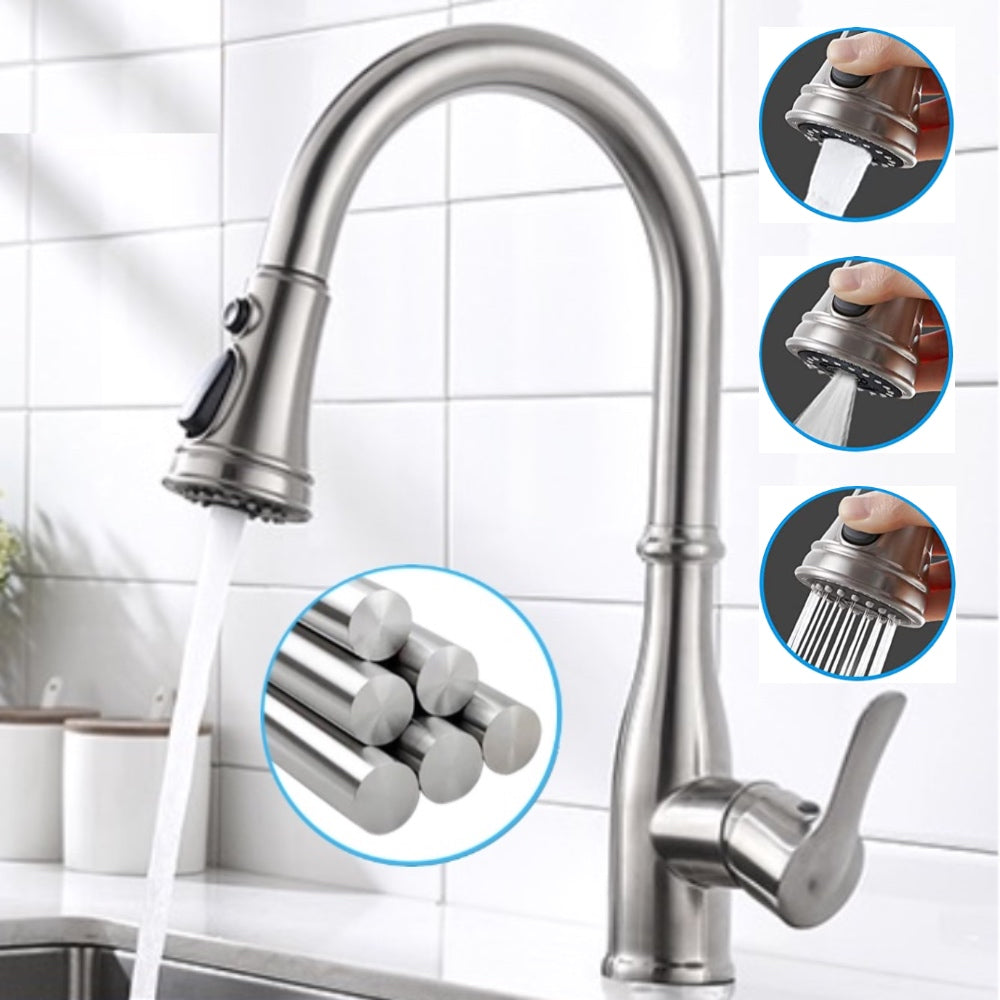 KPNG 360°Rotatable Kitchen Faucet Filter Shower Head With Hose