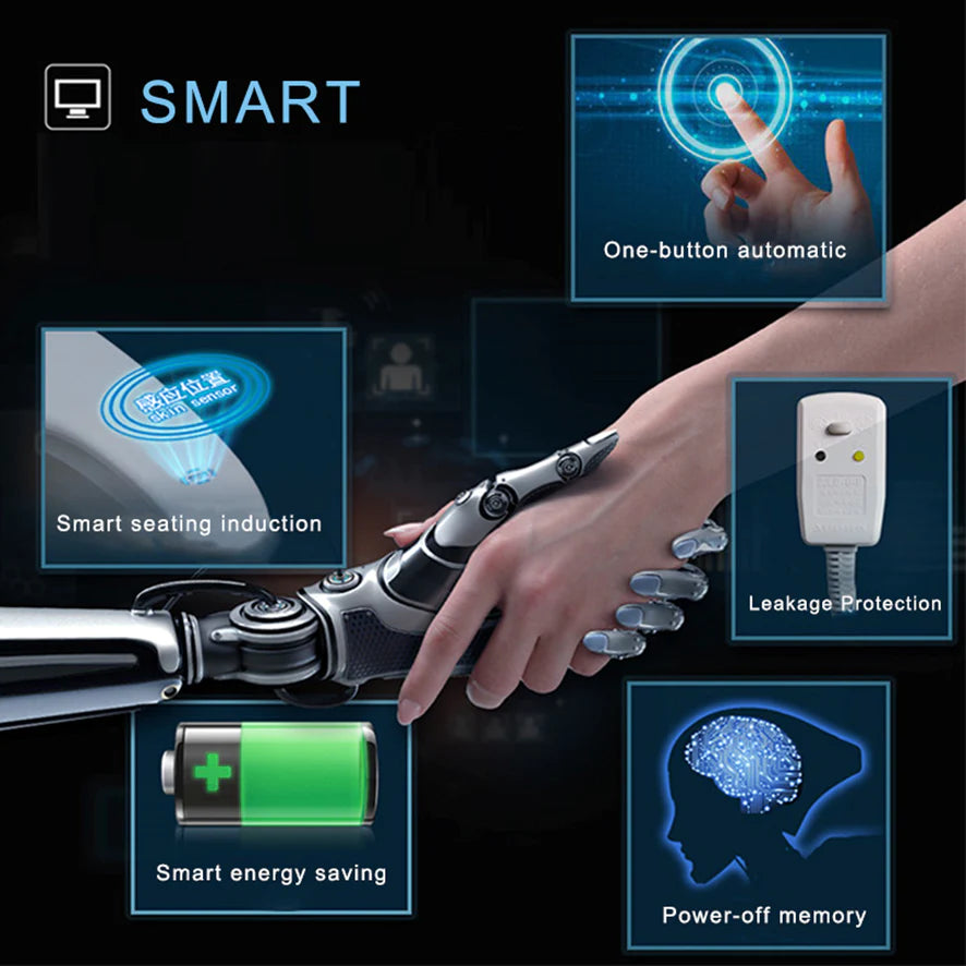 VIDEC TY-22E Electronic  Bidet Smart Toilet Seat,  Filtered & Unlimited Warm Water, 8 Modes SPA Wash, Deodorizer, Warm Purified Air Dryer,   3 IN 1 STAINLESS STEEL NOZZLE .