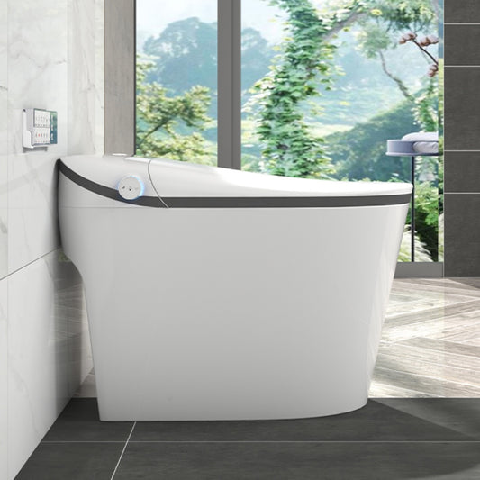 VIDEC TD-83E Electronic Bidet Smart Toilet, Auto Open/Close Lid & Seat with Radar and Foot Sensor, Auto Flushing, Unlimited & Filtered Warm Water, 6 Modes Spa Wash, Warm Air Dryer, Deodorizer, Heated Seat, Night Light/LED, Remote Control.