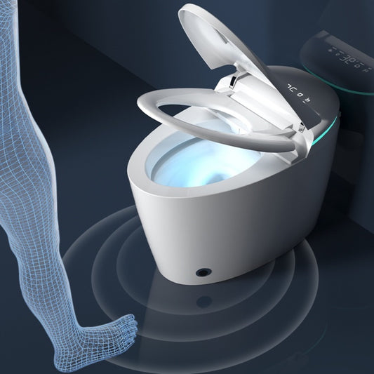 VIDEC TD-83E Electronic Bidet Smart Toilet, Auto Open/Close Lid & Seat with Radar and Foot Sensor, Auto Flushing, Unlimited & Filtered Warm Water, 6 Modes Spa Wash, Warm Air Dryer, Deodorizer, Heated Seat, Night Light/LED, Remote Control.