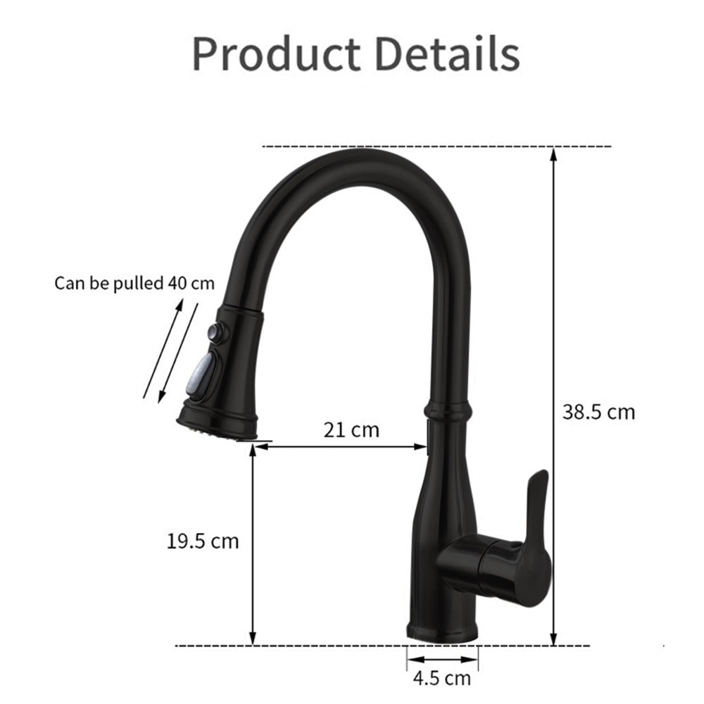 KPNG 360°Rotatable Kitchen Faucet Filter Shower Head With Hose